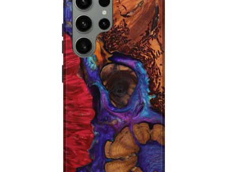 Galaxy S23 Ultra Wood+Resin Live Edge Phone Case - Anahi (Purple, 652170) Hot on Sale