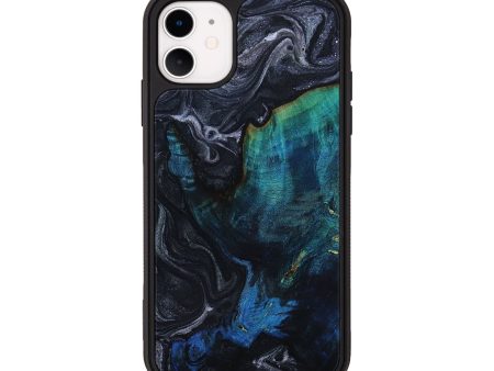 iPhone 11 Wood+Resin Phone Case - Aaron (Gunmetal, 649922) Supply